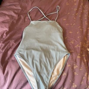 lace up back swim suit